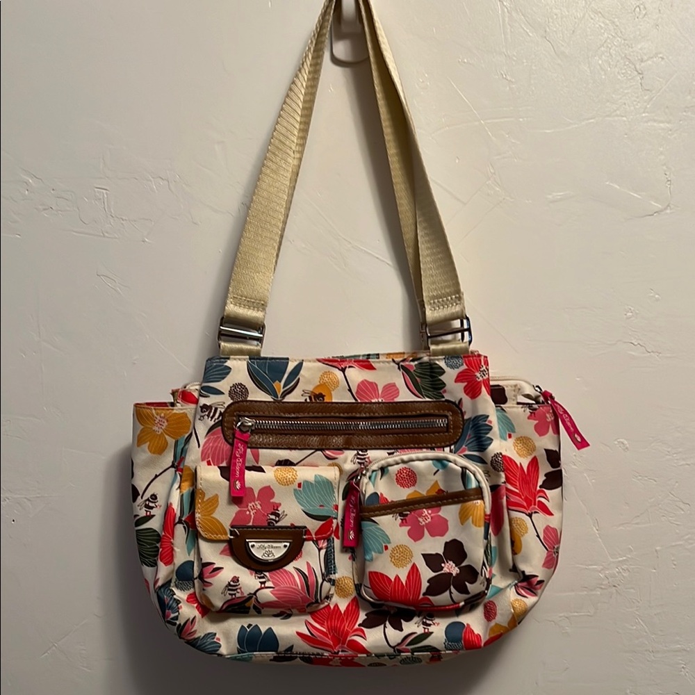 Lily Bloom Remi Triple Section Satchel~Blossoming Bees